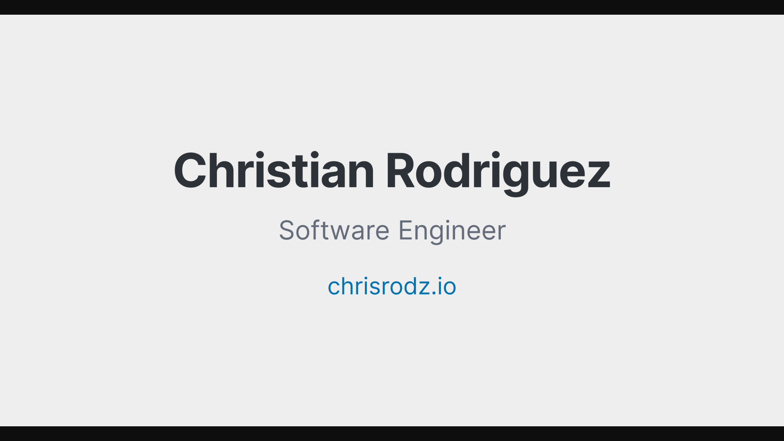 Inicio | Christian Rodriguez